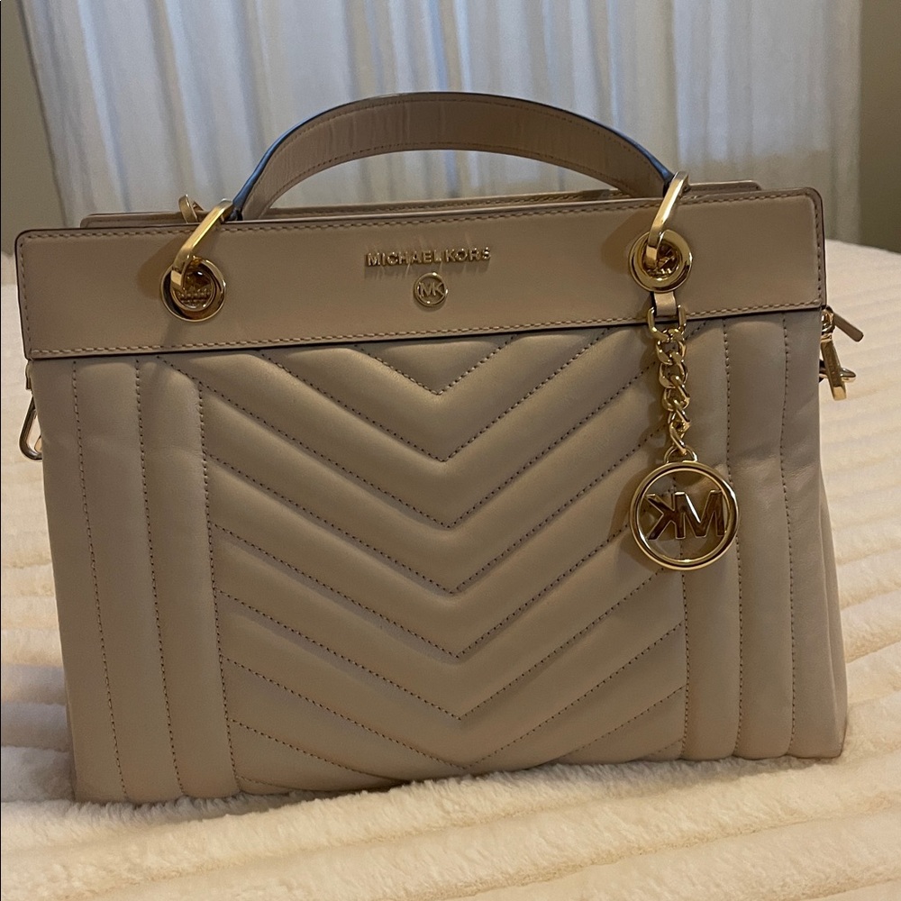 Michael Kors “Susan” Medium Quilted Leather Satchel